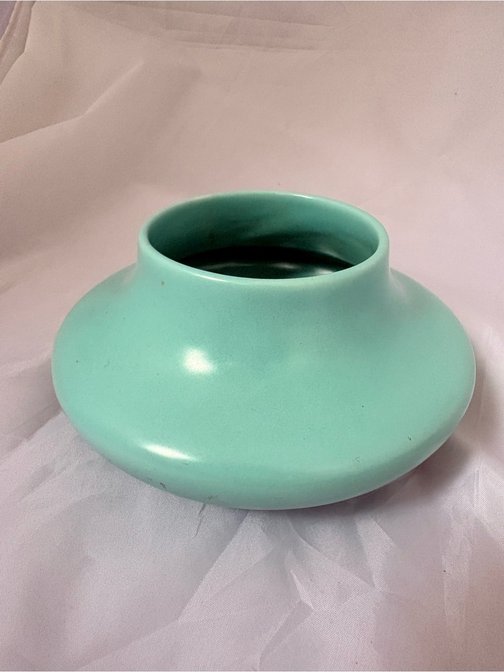 Vintage West Coast Pottery Burbank California Turquoise Vase Mid Century Modern